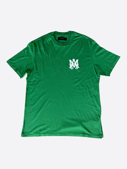 Amiri Green & White MA Core Logo T-Shirt