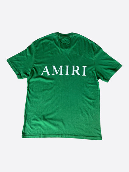 Amiri Green & White MA Core Logo T-Shirt