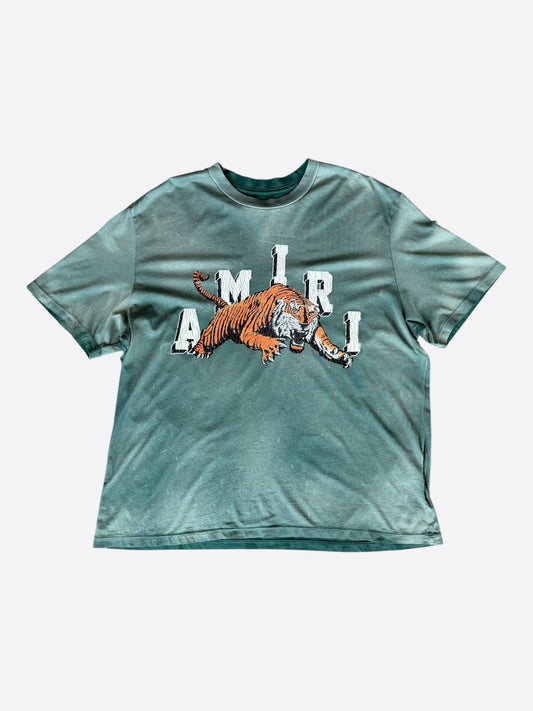 Amiri Green & White Tiger Logo T-Shirt