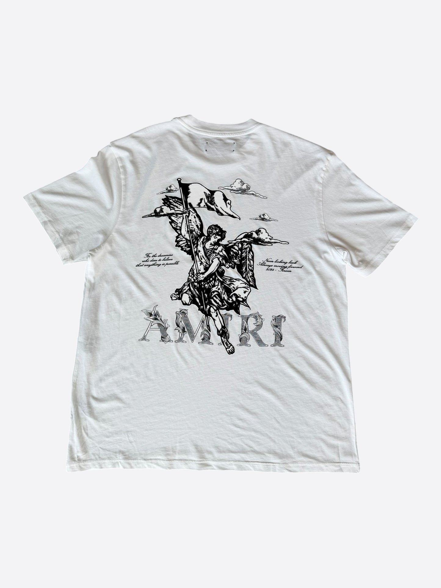 Amiri White & Black MA Angel Logo T-Shirt