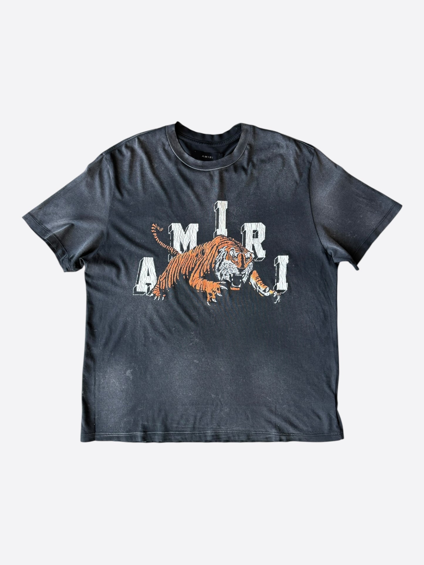 Amiri Black & White Tiger Logo T-Shirt