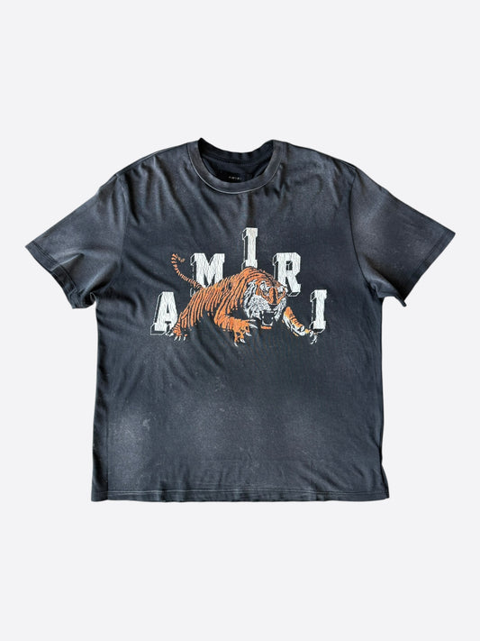Amiri Black & White Tiger Logo T-Shirt