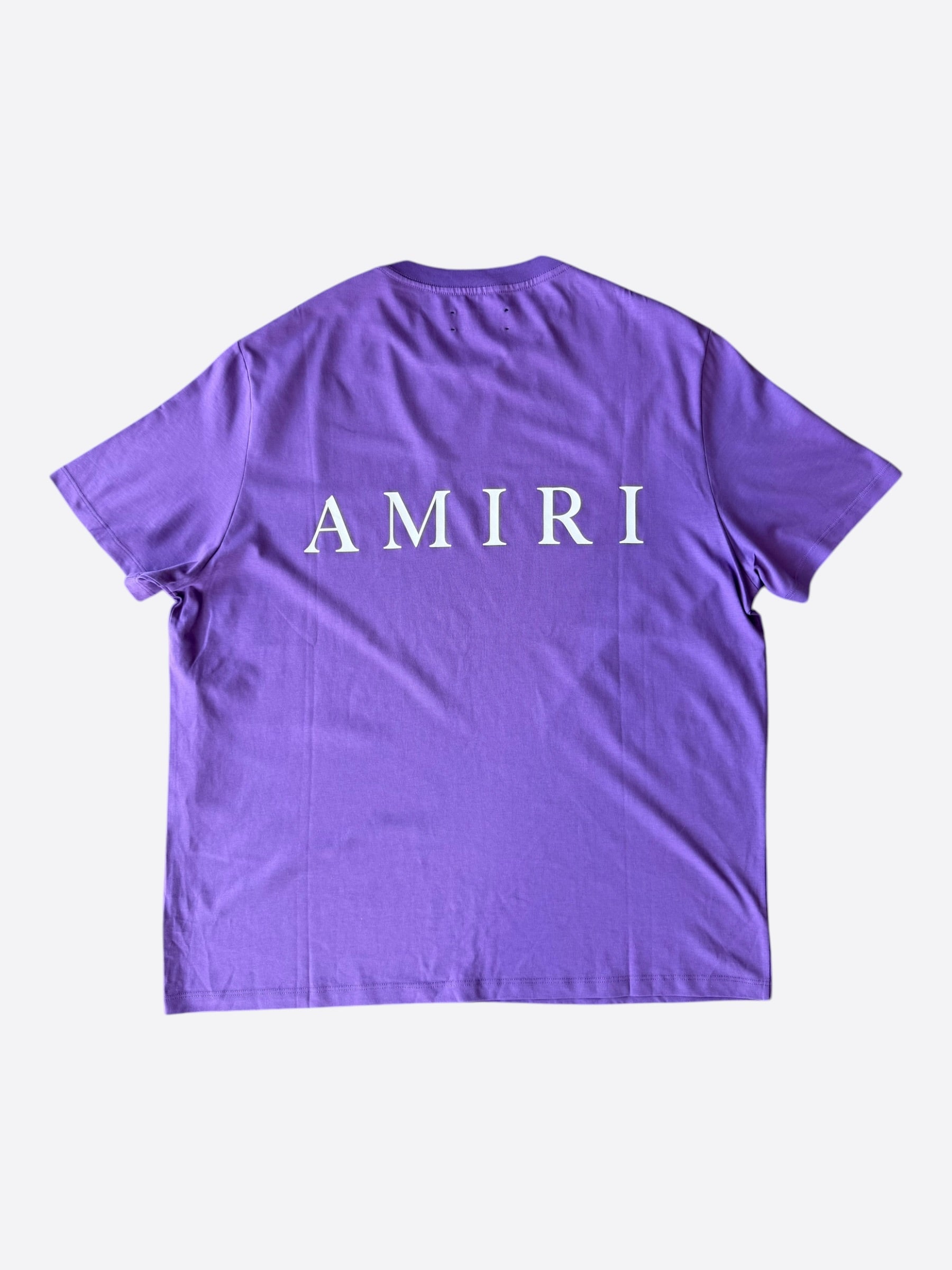 Amiri Purple & White MA Core Logo T-Shirt – Savonches