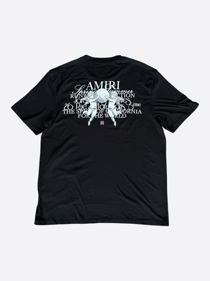 Amiri Black & White Cherub Logo T-Shirt