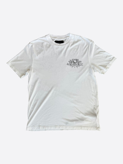 Amiri White & Black Cherub Logo T-Shirt