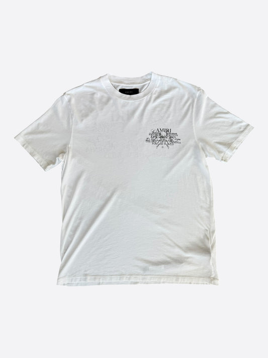 Amiri White & Black Cherub Logo T-Shirt
