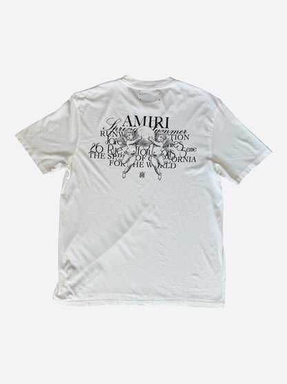 Amiri White & Black Cherub Logo T-Shirt