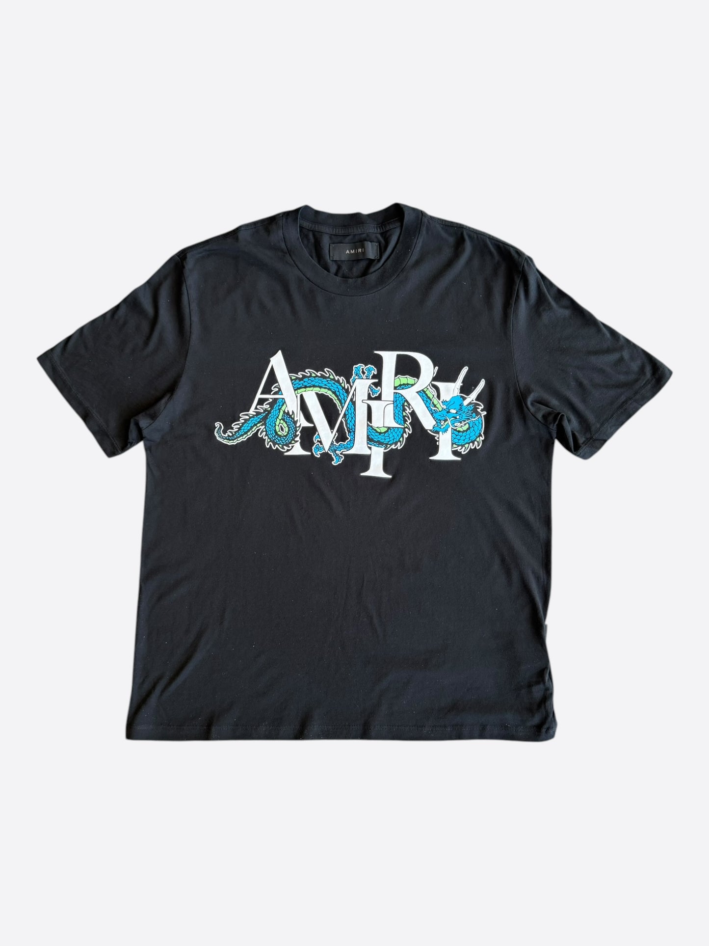 Amiri Black & White Dragon Logo T-Shirt