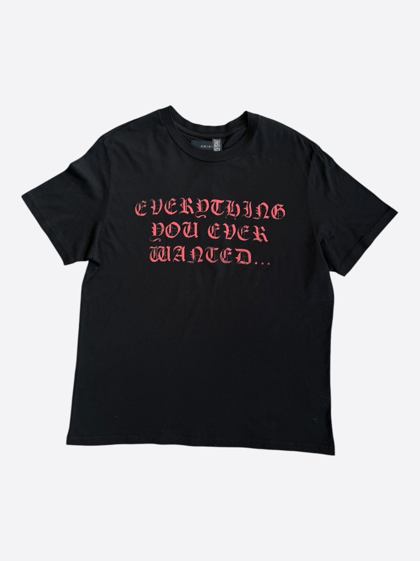 Amiri Wes Lang Black & Red Everything T-Shirt