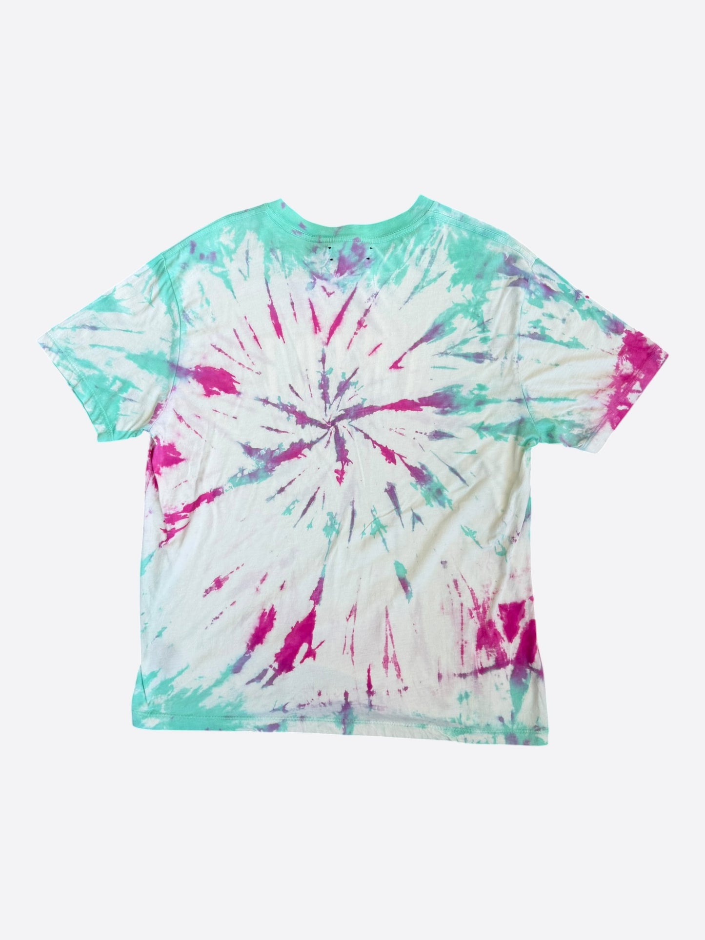 Amiri White Tie-Dye Logo T-Shirt