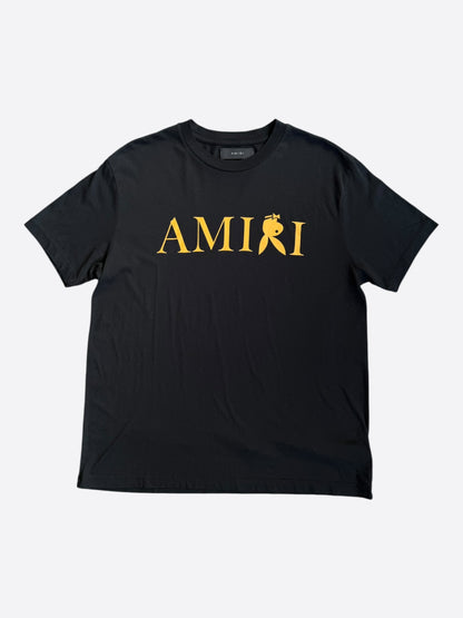 Amiri Playboy Black & Yellow Logo T-Shirt