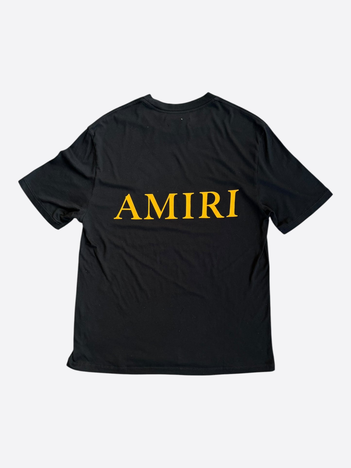 Amiri Black & Yellow MA Core Logo T-Shirt