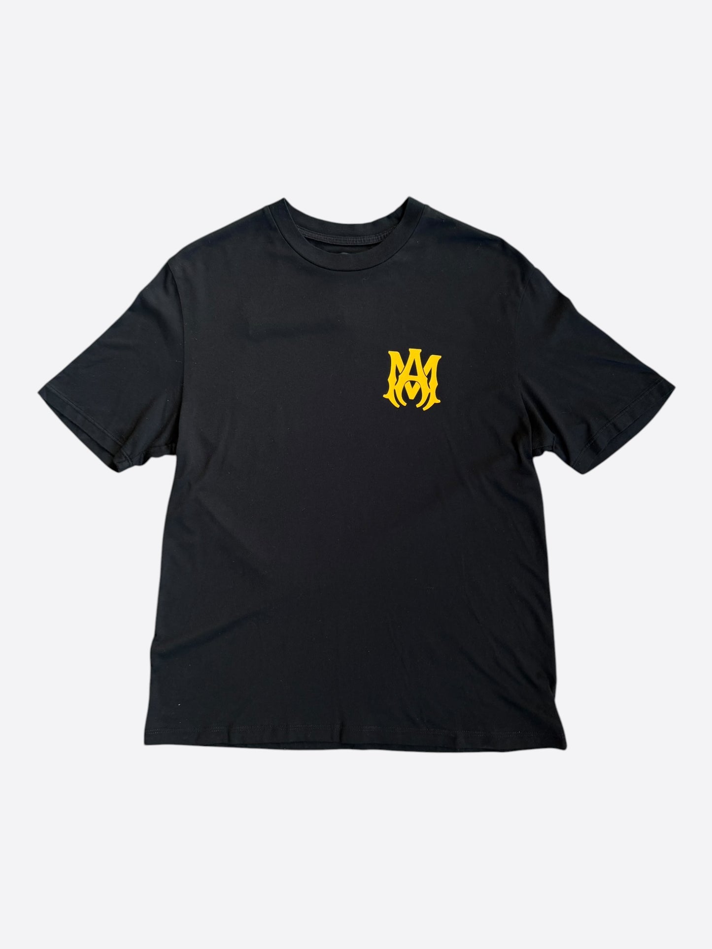 Amiri Black & Yellow MA Core Logo T-Shirt
