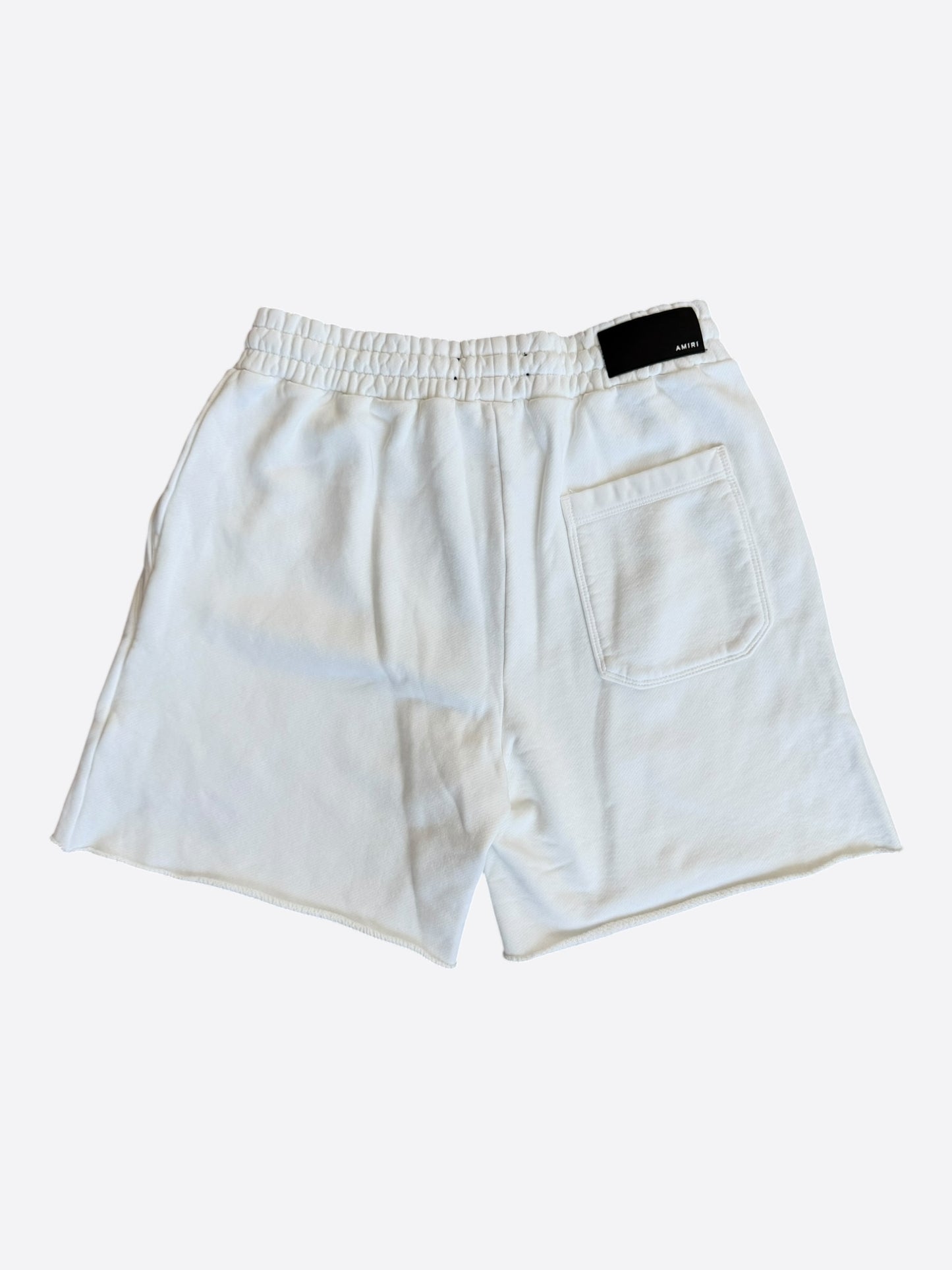 Amiri White & Black 22 Logo Shorts