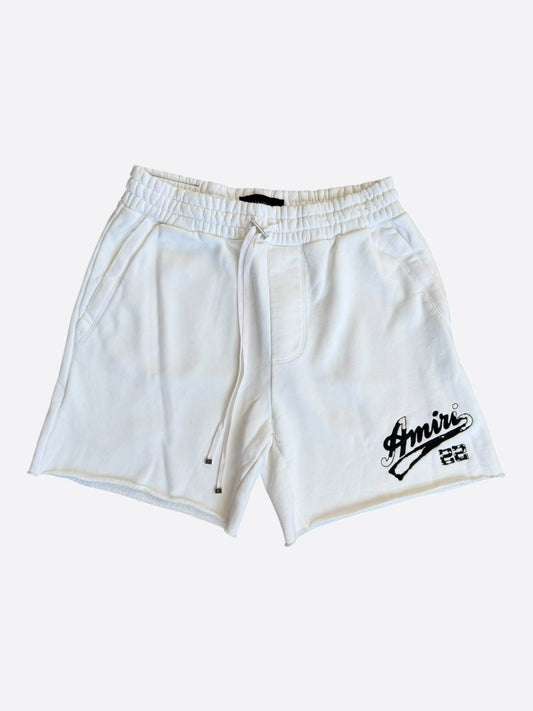 Amiri White & Black 22 Logo Shorts