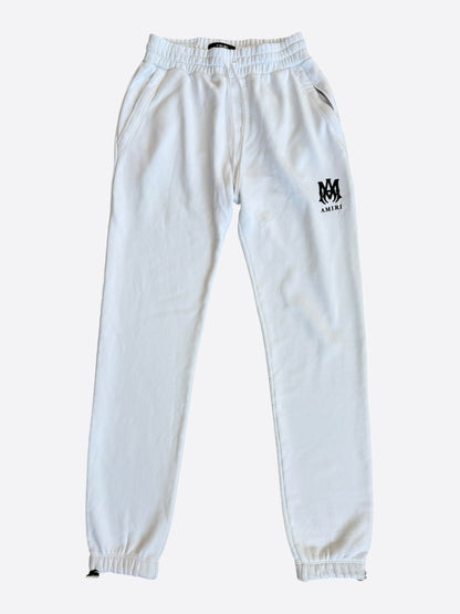 Amiri White & Black MA Core Logo Sweatpants