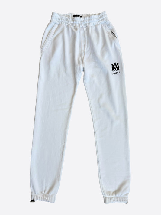 Amiri White & Black MA Core Logo Sweatpants