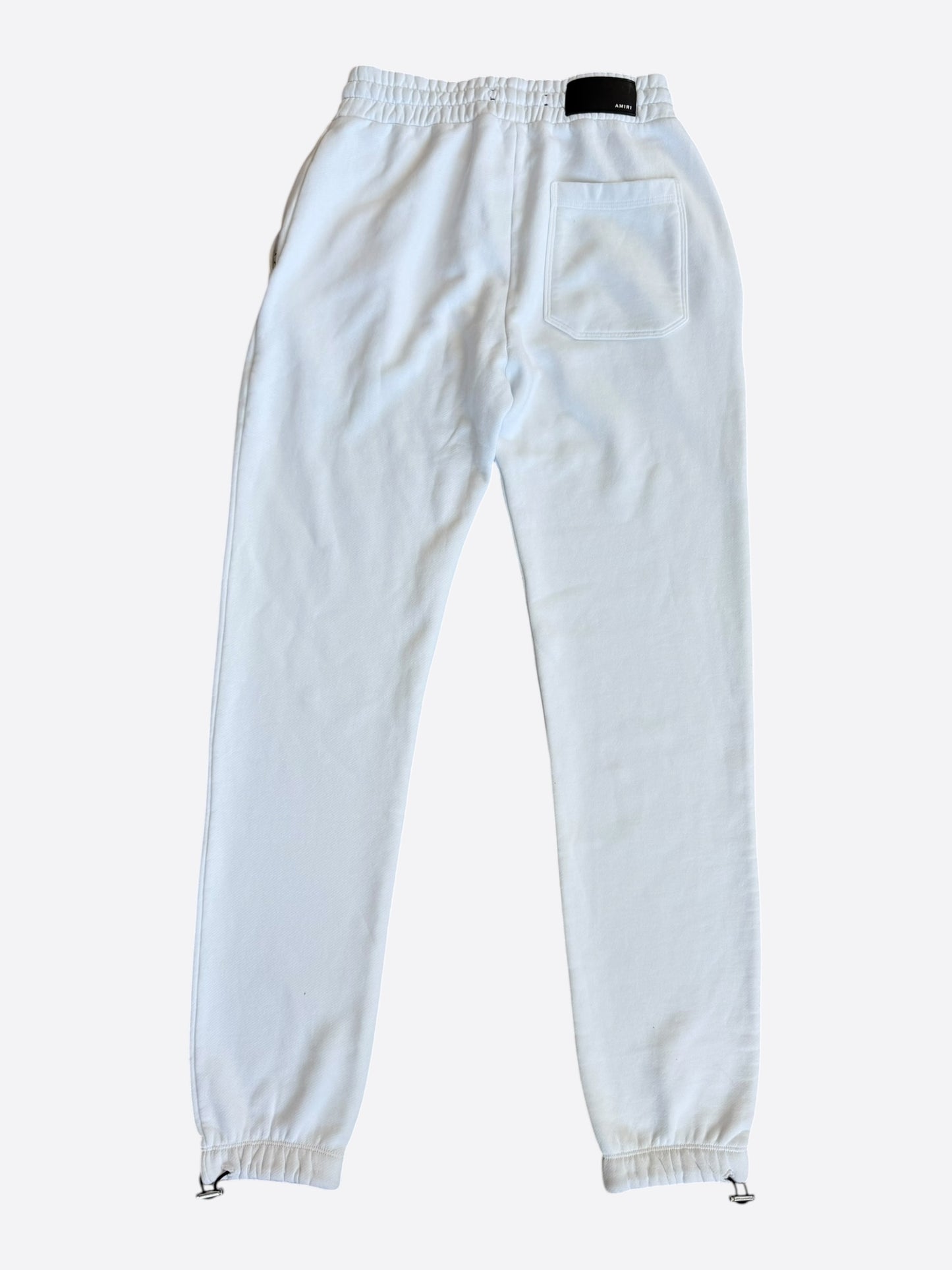 Amiri White & Black MA Core Logo Sweatpants