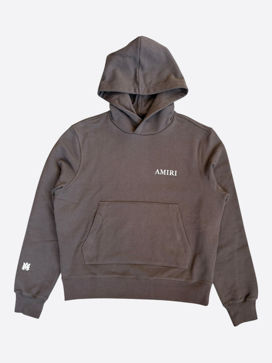 Amiri Brown Puff MA Logo Hoodie