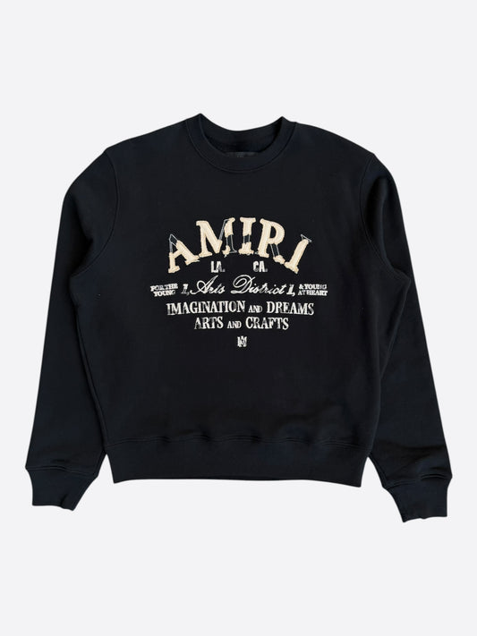 Amiri Black & White Arts District Embroidered Sweater