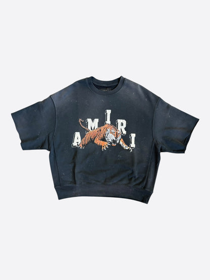 Amiri Black & White Tiger Logo Sweater T-Shirt