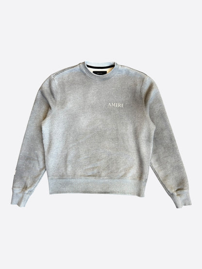 Amiri Grey & White Puff Logo Sweater