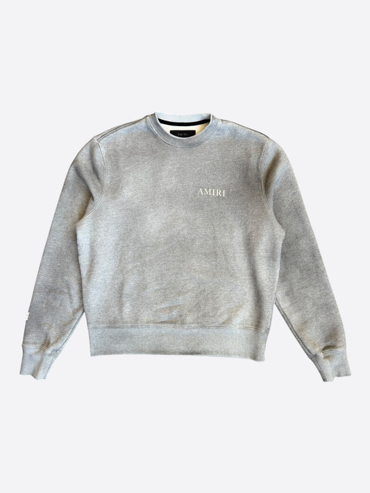 Amiri Grey & White Puff Logo Sweater