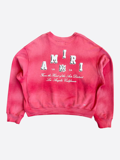 Amiri Vintage Red & White Collegiate Logo Sweater