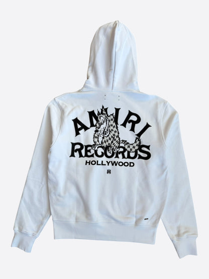 Amiri White & Black Records Logo Hoodie