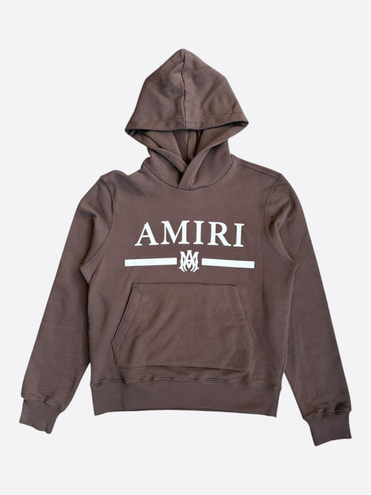 Amiri Brown & White MA Bar Logo Hoodie