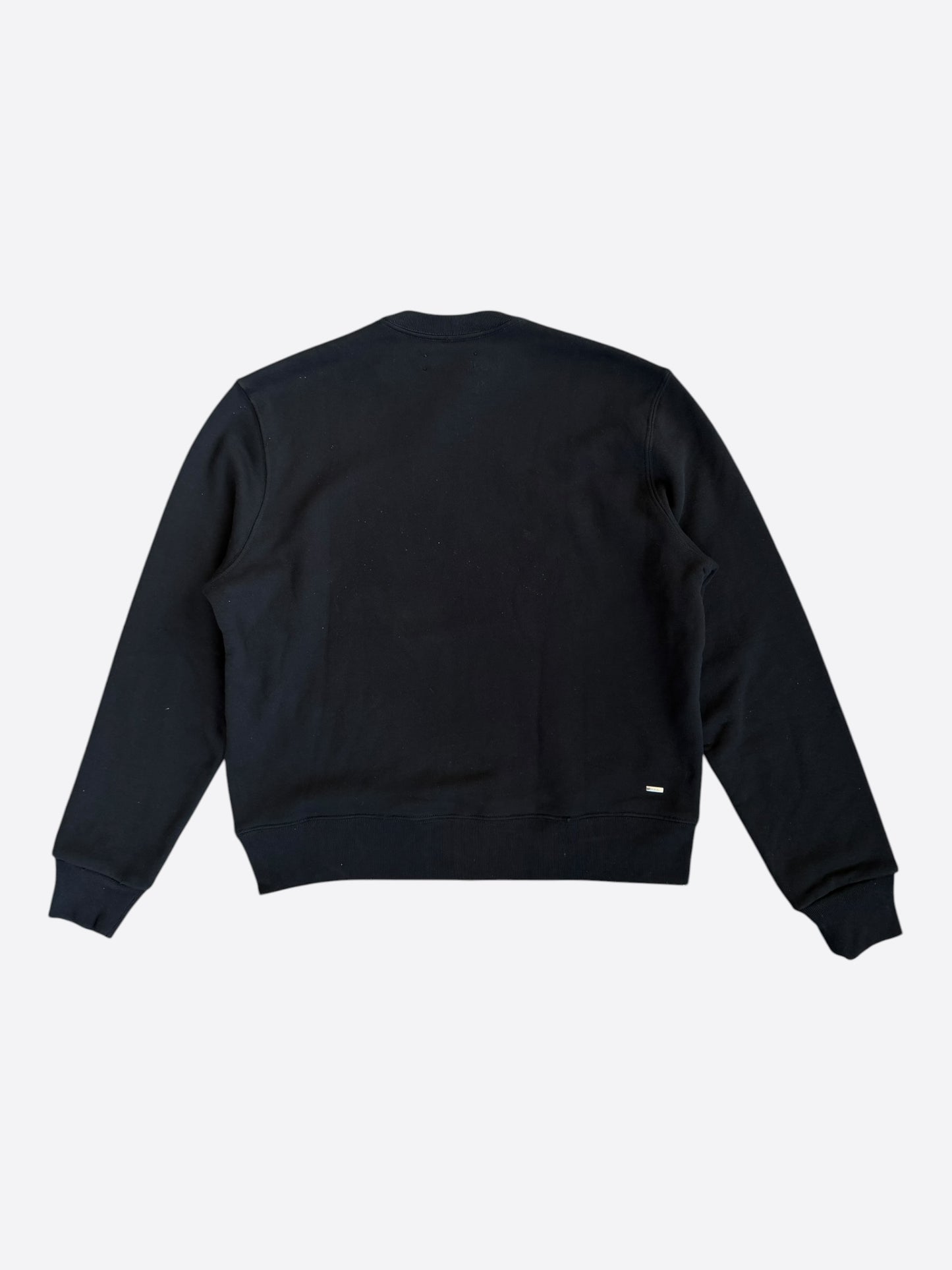 Amiri Black & White 22 Distressed Logo Sweater