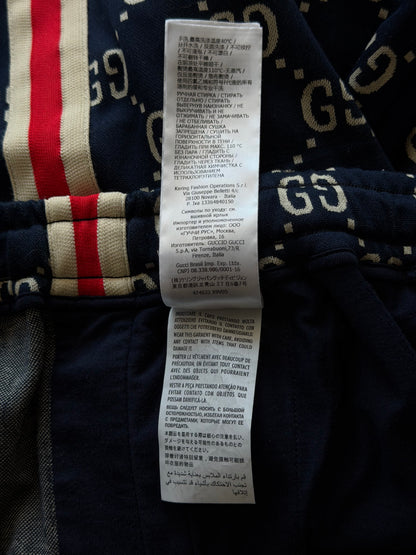 Gucci Navy & White GG Monogram Jacquard Shorts