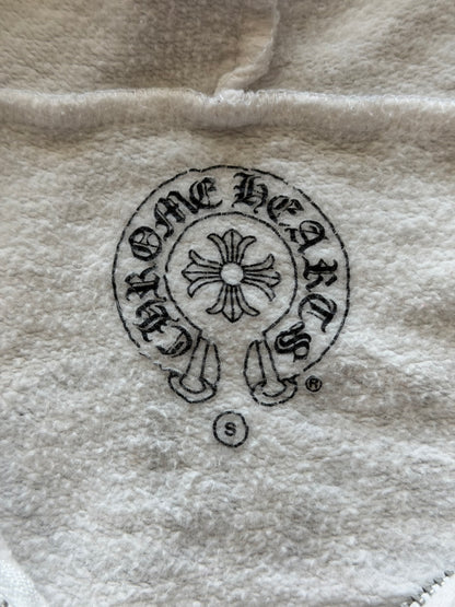 Chrome Hearts White & Black Eyechart Zip Up Hoodie