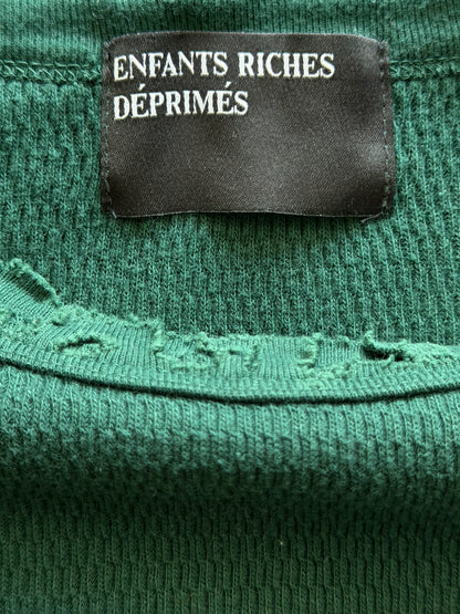 Enfants Riches Deprimes Green & White Classic Logo Thermal Longsleeve T-Shirt