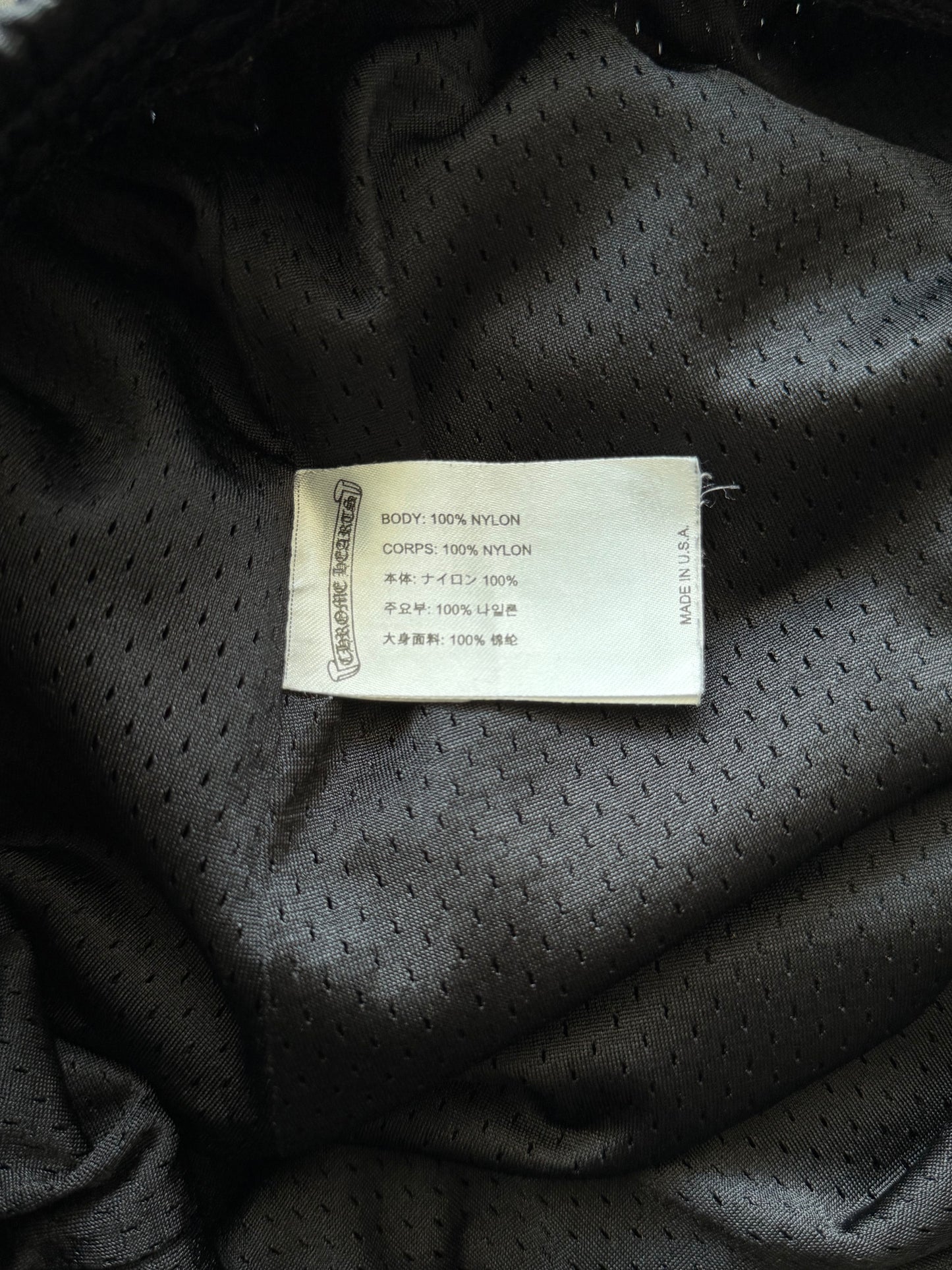 Chrome Hearts Black & White Logo Mesh Shorts