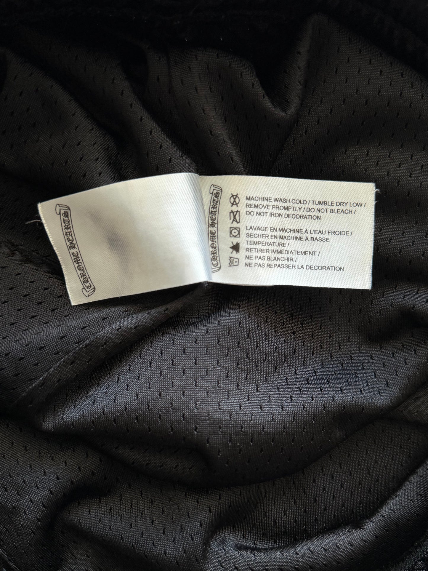 Chrome Hearts Black & White Logo Mesh Shorts