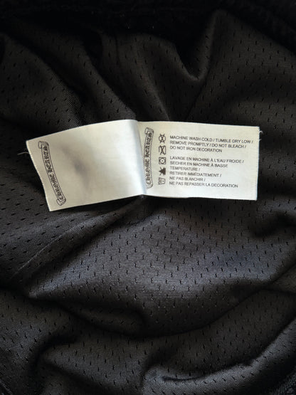 Chrome Hearts Black & White Logo Mesh Shorts