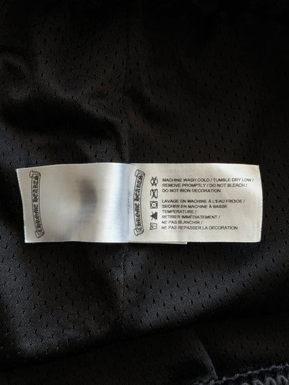 Chrome Hearts Black & White Logo Mesh Shorts