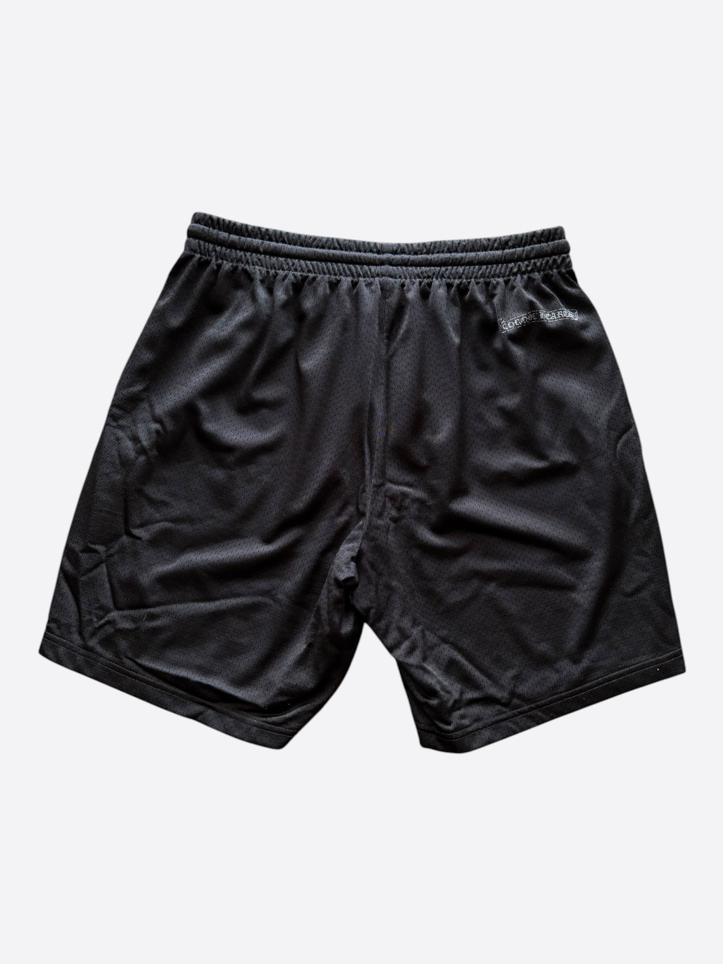 Chrome Hearts Black & White Logo Mesh Shorts