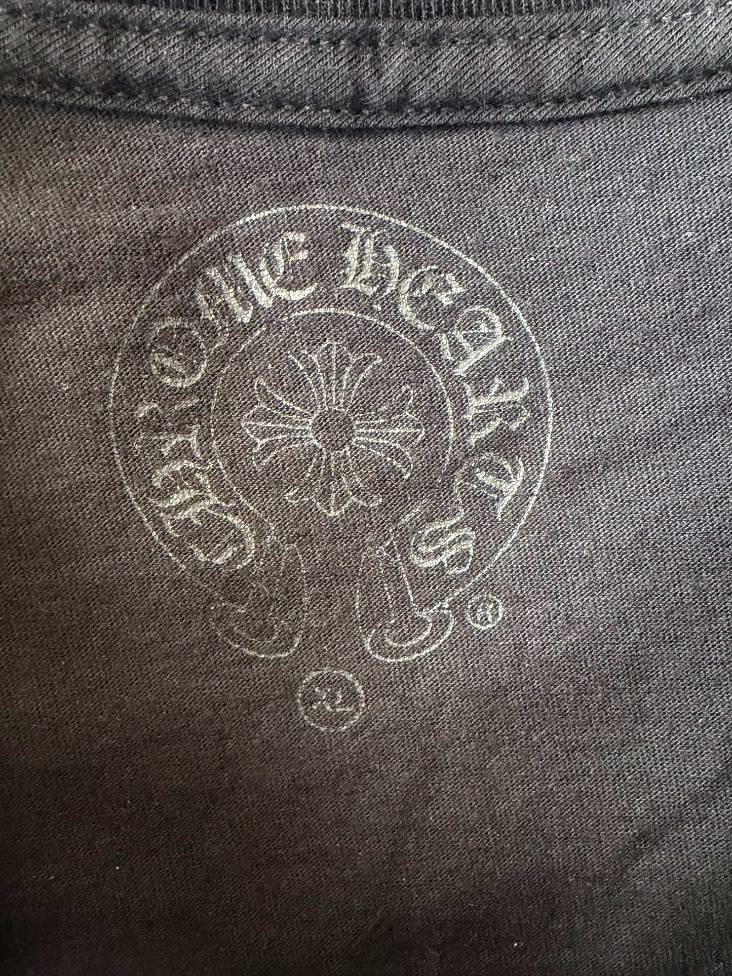 Chrome Hearts Black & White Cross Graphic Longsleeve T-Shirt