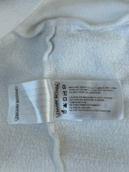 Chrome Hearts White & Black Horseshoe Logo Zip Up Hoodie