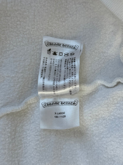 Chrome Hearts White & Black Horseshoe Logo Zip Up Hoodie