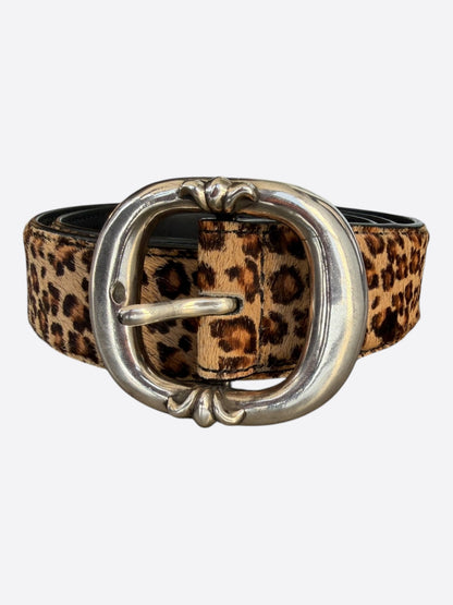 Chrome Hearts Ponyhair Leopard & Silver Gunslinger Belt