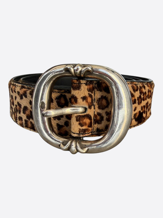 Chrome Hearts Ponyhair Leopard & Silver Gunslinger Belt