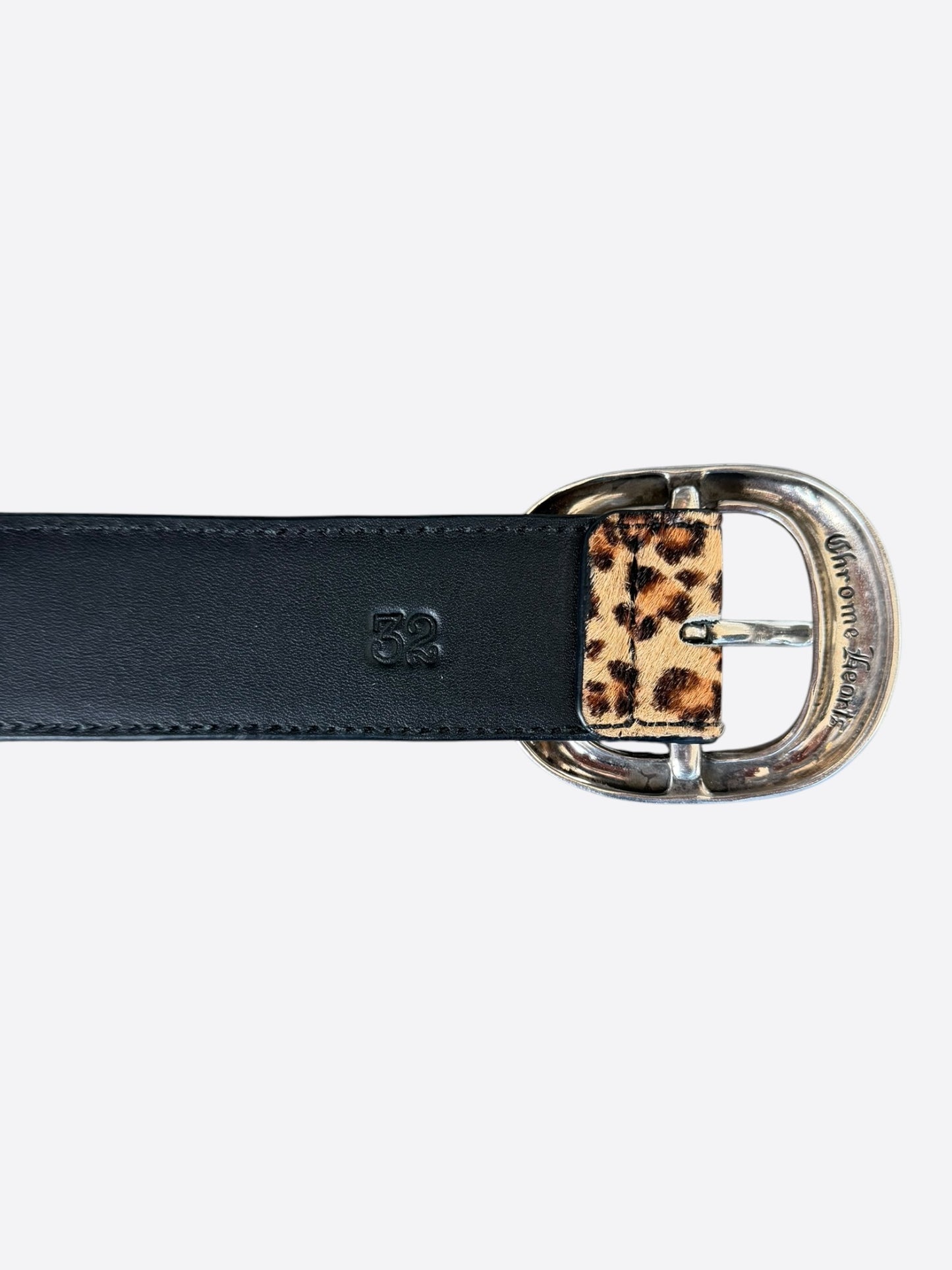 Chrome Hearts Ponyhair Leopard & Silver Gunslinger Belt