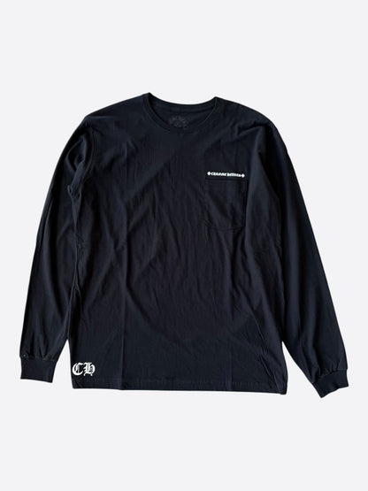 Chrome Hearts Black & White Cross Graphic Longsleeve T-Shirt