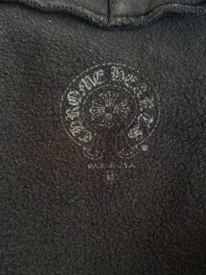 Chrome Hearts Black & White New York Horseshoe Logo Zip Up Hoodie