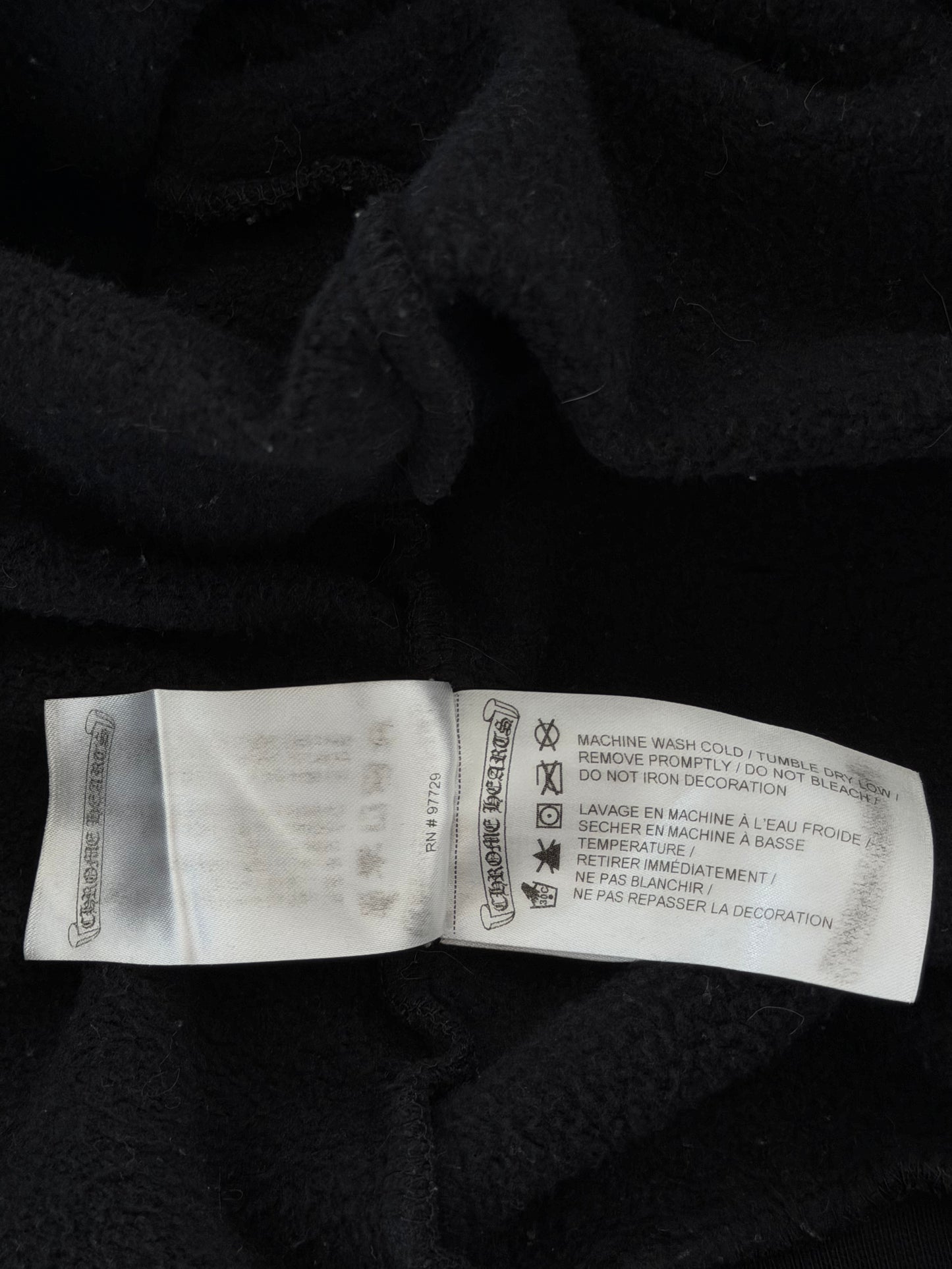 Chrome Hearts Black & White New York Horseshoe Logo Zip Up Hoodie