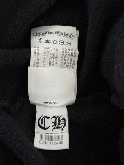 Chrome Hearts Black & White New York Horseshoe Logo Zip Up Hoodie