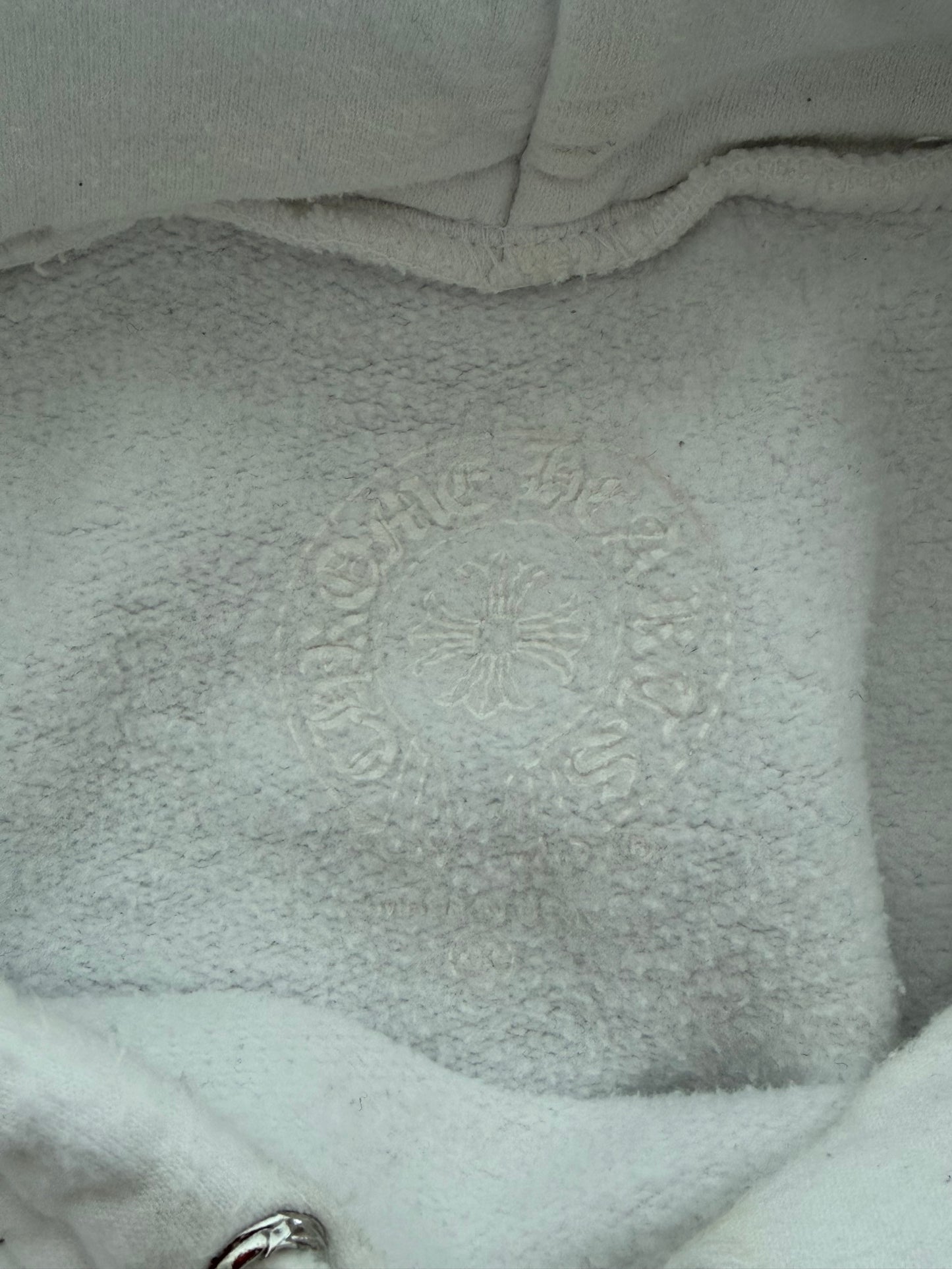 Chrome Hearts Rolling Stones White & Red Horseshoe Logo Hoodie